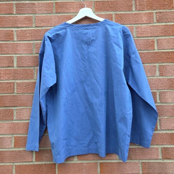 Girls of Dust Gardener Smock Linen Poplin Blue Medium - Picture 6 of 9